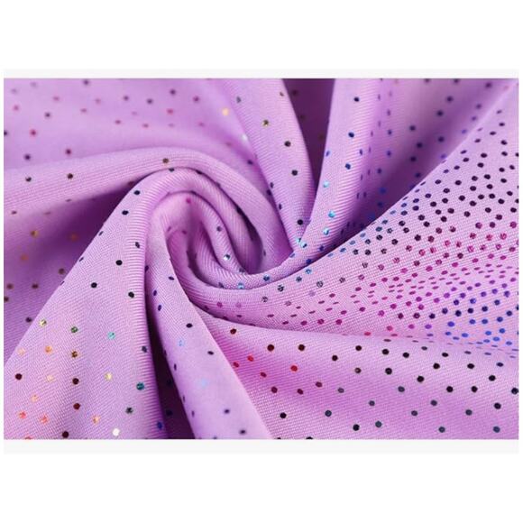 Leotard for Girls 82% spandex 18% polyester Sparkles Purple Solid SIZE 7/8 - Picture 3 of 6